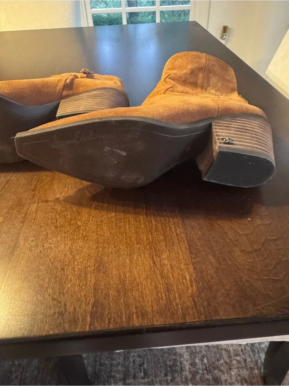 Sam Edelman Wilda 7.5 Suede Pointed Western Ankle Boot - Picture 5 of 7